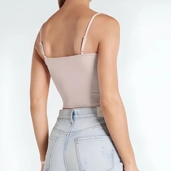 Express Body Contour Collection Cami Top Size Large Sleeveless Square Neck NEW - Picture 2 of 7